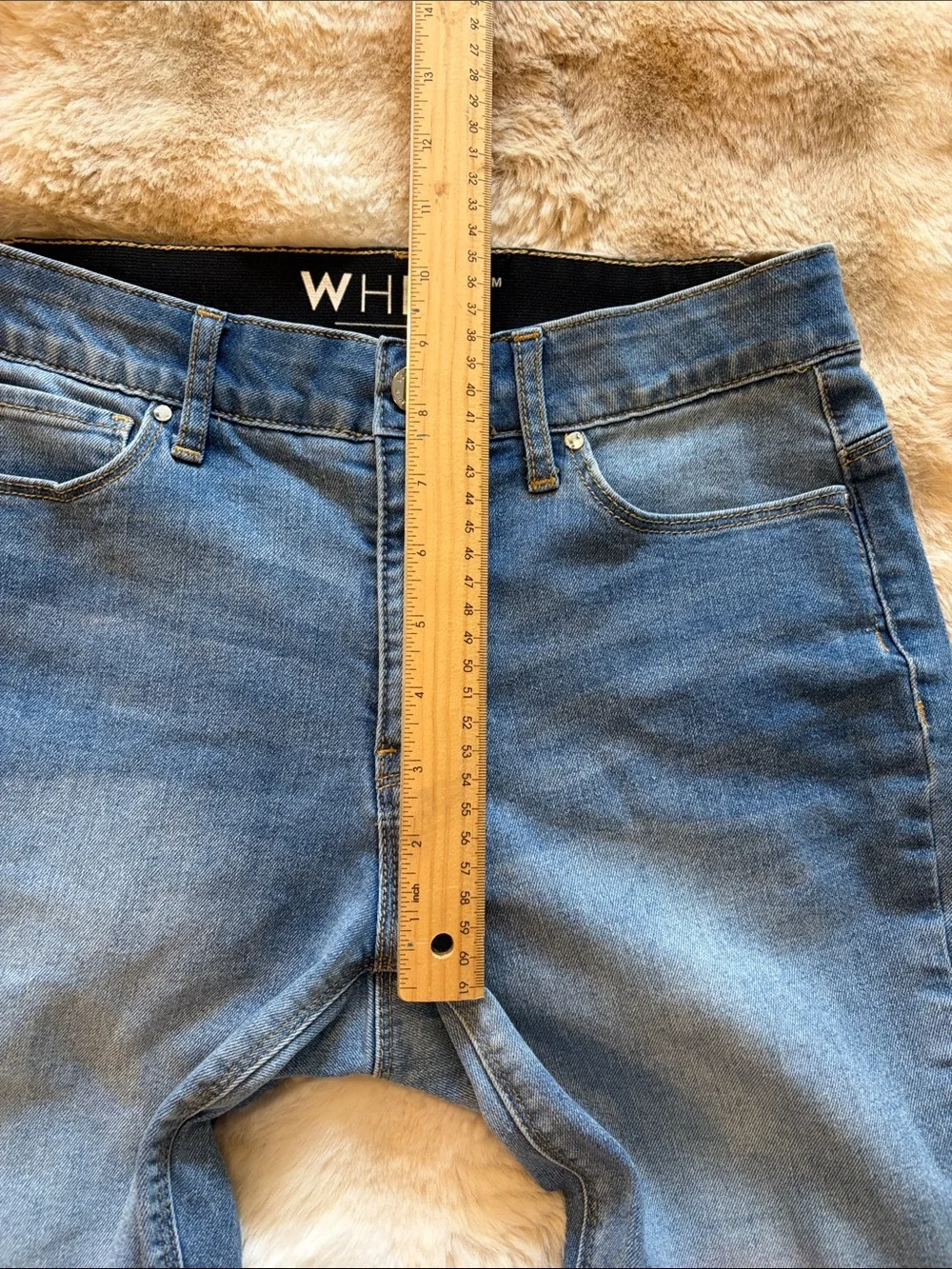 White House Black Market Slim Boot Jeans size 4 short hidden elastic waistband - Picture 6 of 8
